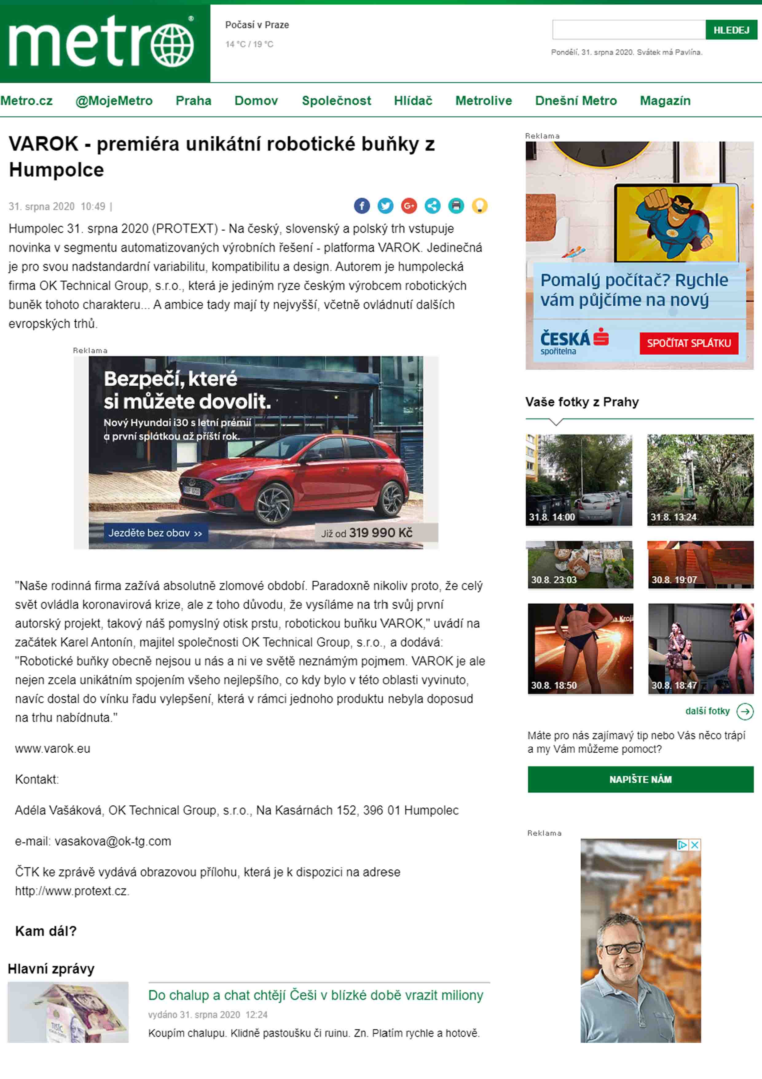 Premiéra unikátní buňky - METRO